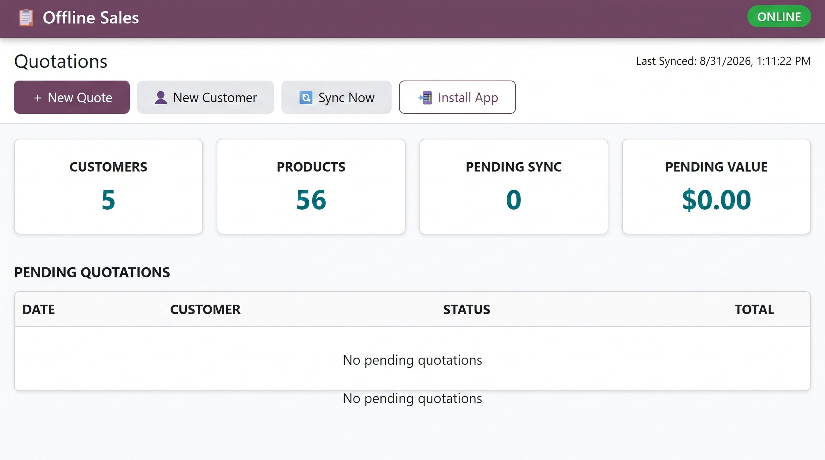 Offline-First ERP Sales Module